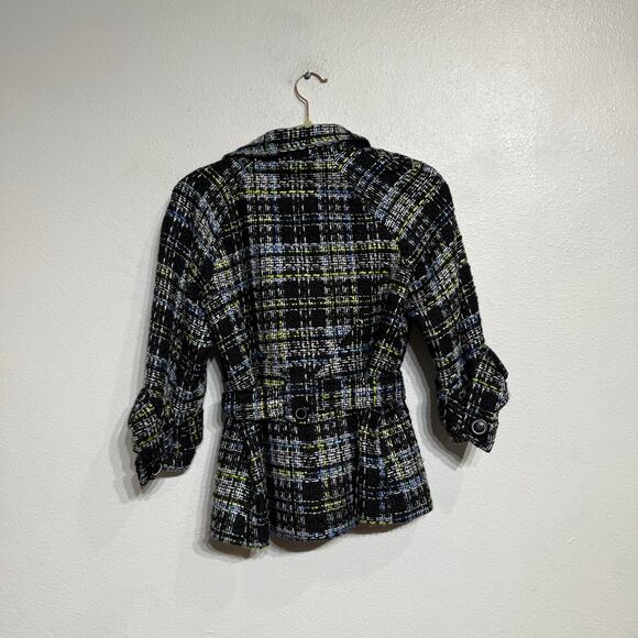 Grace Elements Black Tweed Jacket Sz 8P - Picture 8 of 11
